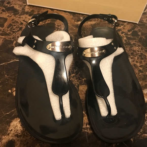 Michael Kors Black Jelly Sandals - Picture 5 of 8